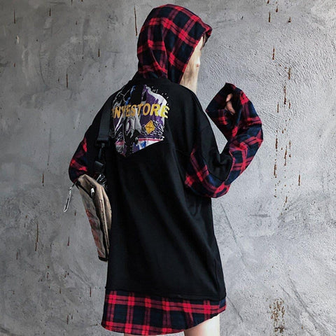 “Oversize Patchwork” Hoodie - Anagoc