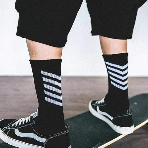Striped Skateboard Socks 3PCS - Anagoc