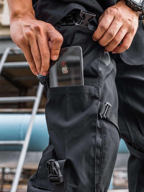 Function Techwear Ribbons Cargo Pants - Anagoc