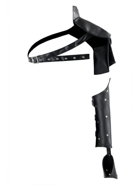 Gothic PU One Shoulder Sleeve - Anagoc