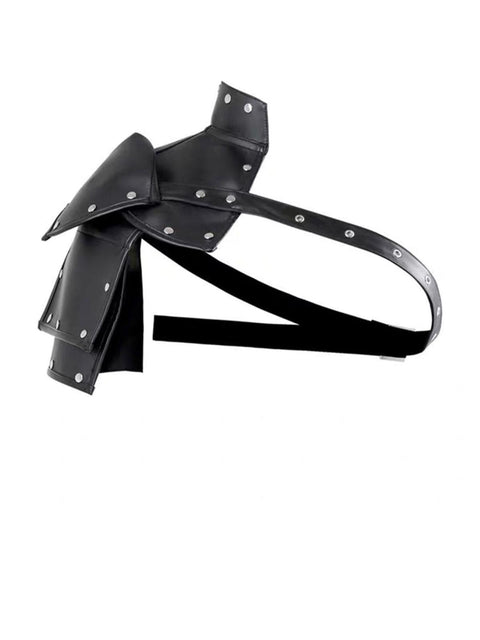 Gothic PU One Shoulder Sleeve - Anagoc