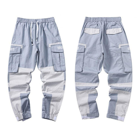 Big Pockets Patchwork Cargo Pants - Anagoc