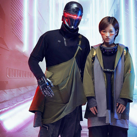Cyberpunk Ninja Functional Cardigan Hoodies - Anagoc