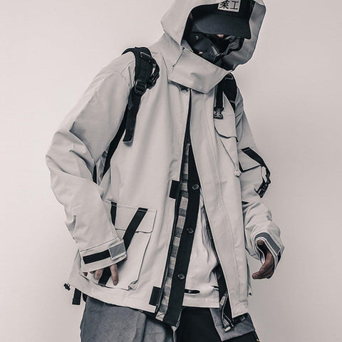 Retro Hooded Workwear Jacket - Anagoc