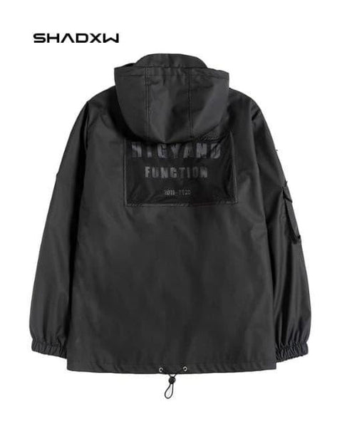 Black Cargo Jacket Mens - Anagoc