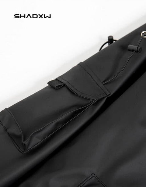 Black Cargo Jacket Mens - Anagoc