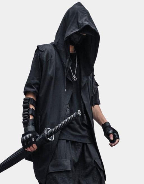 Black sleeveless jacket - Anagoc