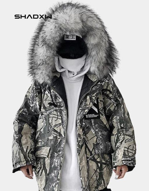 Cargo Jacket with Fur - Anagoc