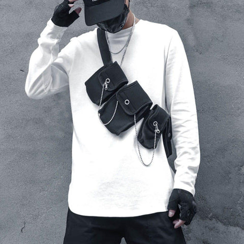 Dark Cross Print Sweatshirt - Anagoc
