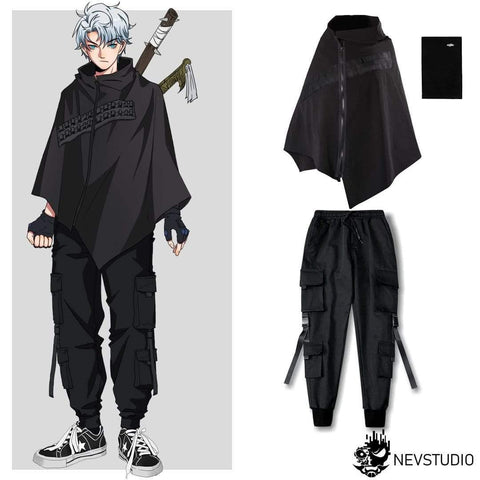 Cyberpunk Zip Up Cape - Anagoc