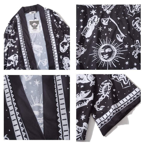 "Twelve constellations" Japanese Kimono - Anagoc