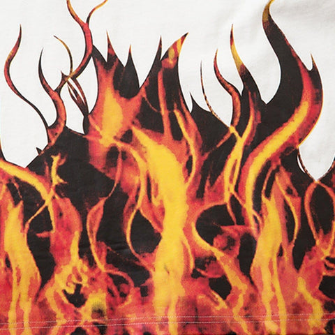 Dark Fire Flame Print Sweatshirt - Anagoc