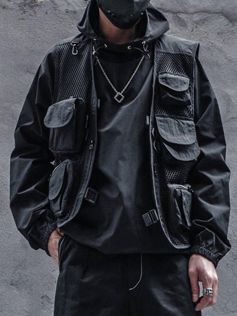 Ninja Combat Multi-pocket Mesh Vest - Anagoc