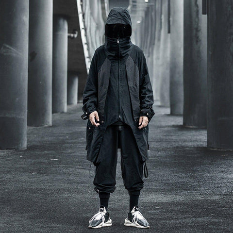 Dark Functional Patchwork Jacket - Anagoc
