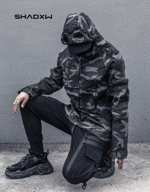 Green techwear jacket - Anagoc