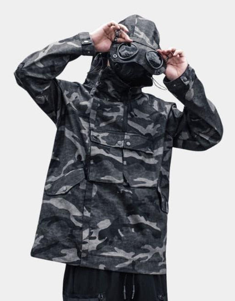 Green techwear jacket - Anagoc