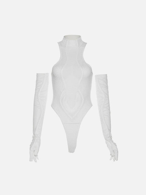 Sharklined Mesh Perspective Jumpsuit - Anagoc