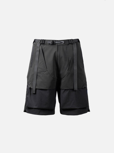 Double Ribbon Curved Shorts - Anagoc
