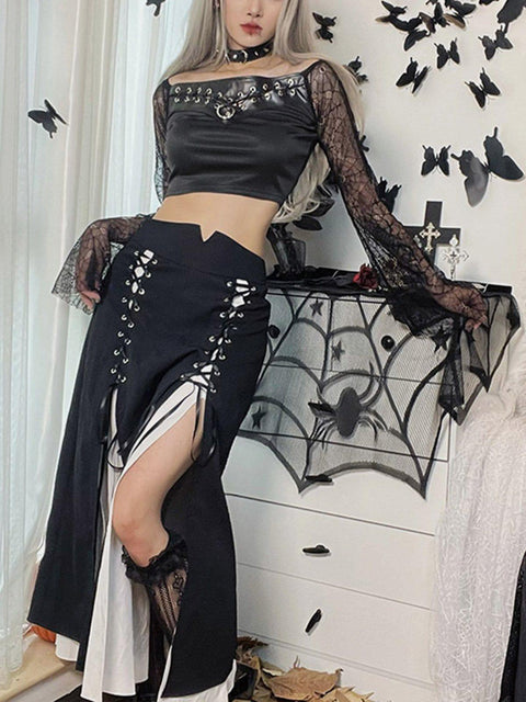 Double Slits Skirt - Anagoc