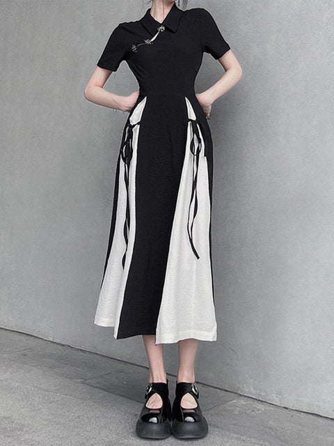 Traditional Oriental Style Ribbon Dress - Anagoc