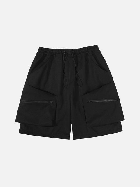 Big Pocket Zip Up Cargo Shorts - Anagoc