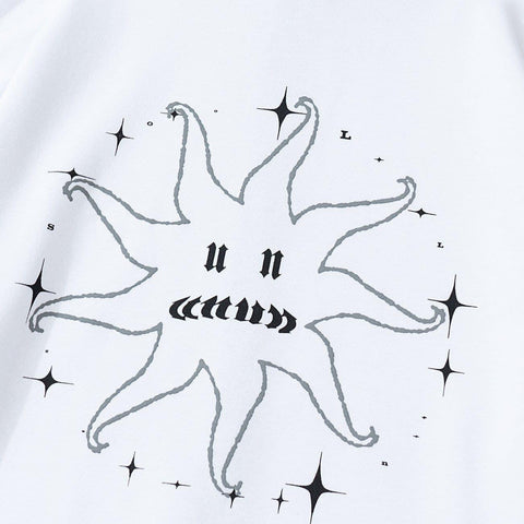 Circus Sun Print Hoodie - Anagoc