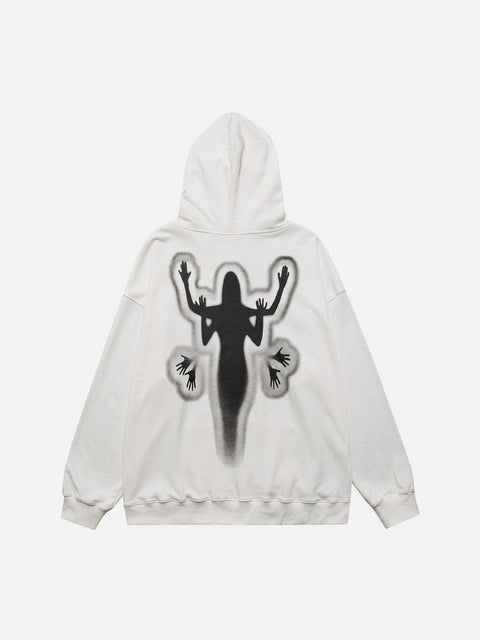Hands Human Silhouette Hoodie - Anagoc