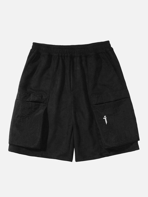 Patchwork Embroidery Cargo Shorts - Anagoc