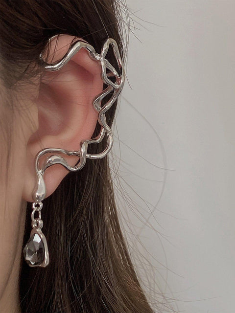 Twisted Line Ear Clips - Anagoc
