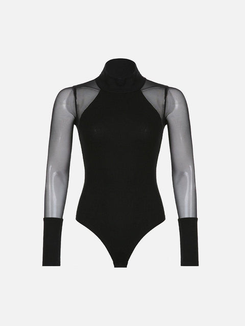 Sexy Mesh Patchwork Jumpsuit - Anagoc