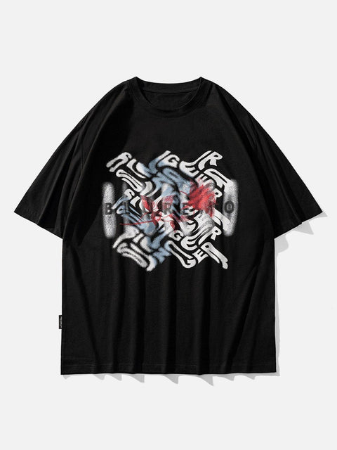 Abstract Letters Graphic Tee - Anagoc
