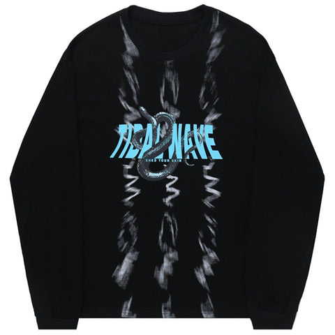 Dark Unreal Snake Print Sweatshirt - Anagoc
