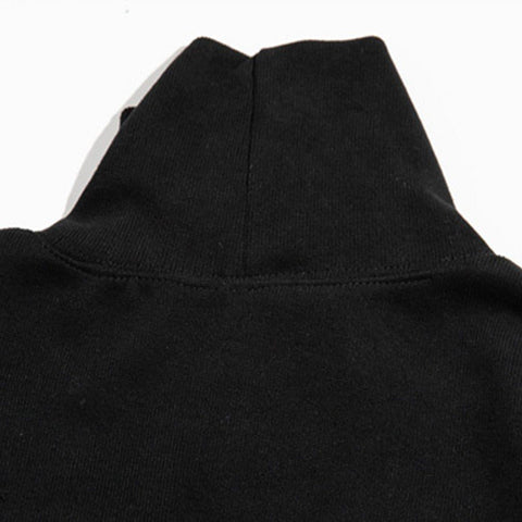 Dark Functional Multi-pocket Turtleneck Sweatshirt - Anagoc