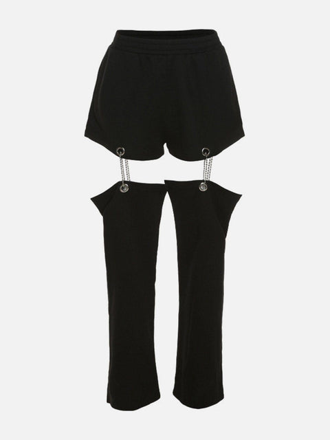Chain Hollow Pants - Anagoc