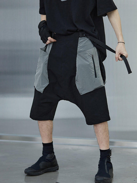 Patchwork Samurai Cargo Shorts - Anagoc
