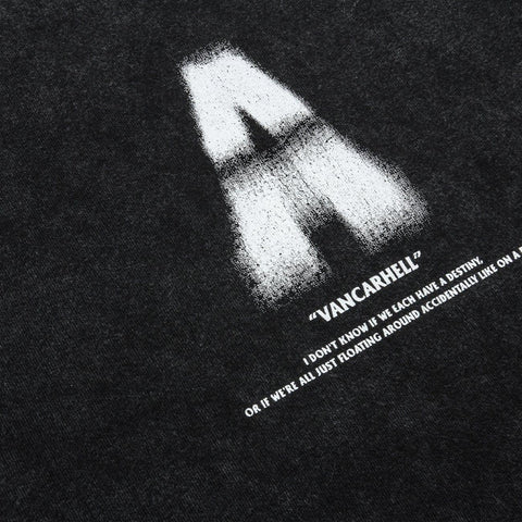Unreal Letters Cotton Oversized Washed Sweatshirt - Anagoc