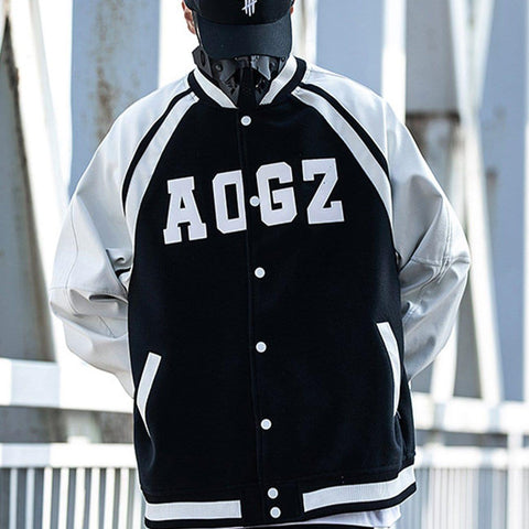 Patchwork Embroidery PU Jacket - Anagoc