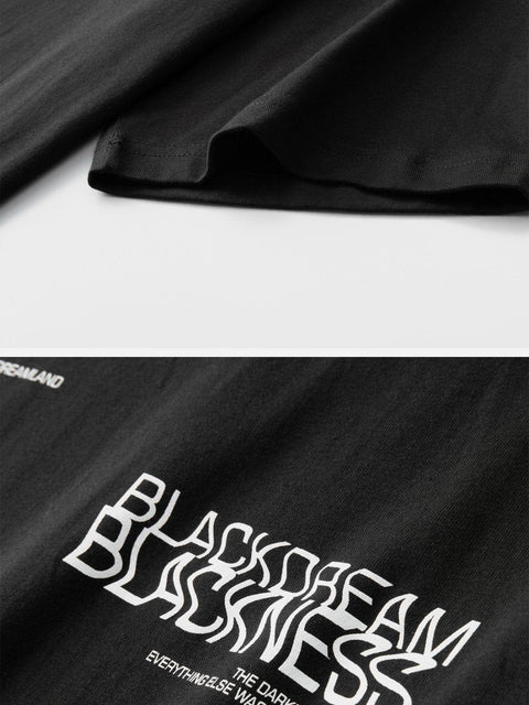 Distort Letters Graphic Tee - Anagoc