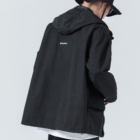 Stitched Zipper Pocket Jacket - Anagoc