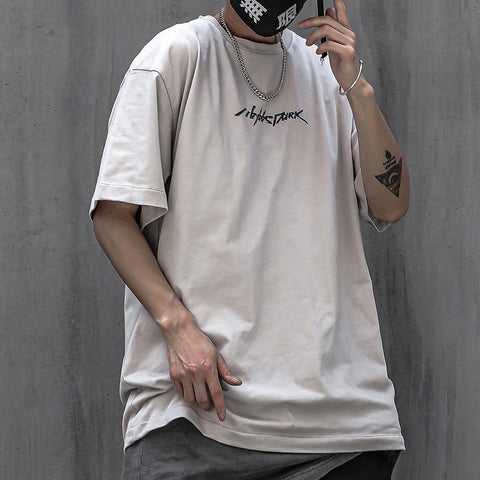 Multicolored Letter X Print Tee - Anagoc