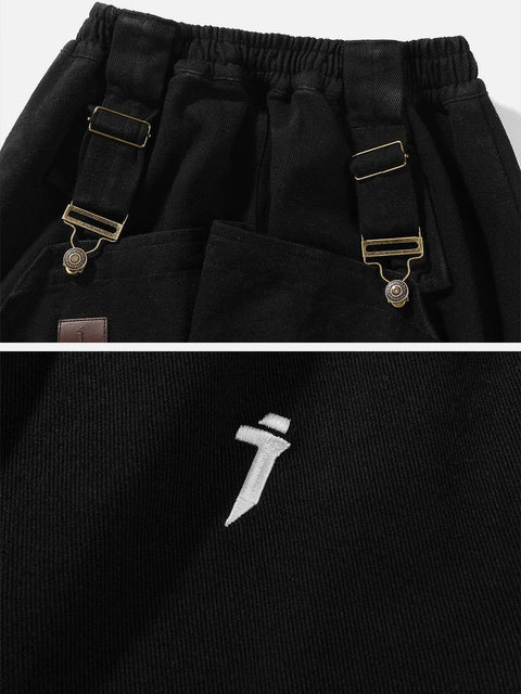 Fake Two Strap Cargo Pants - Anagoc