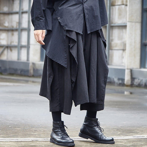 Dark Function Irregular Oversized Pants - Anagoc