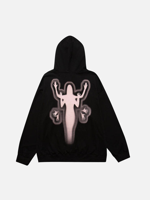Hands Human Silhouette Hoodie - Anagoc