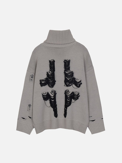 Tassel Pistol Turtleneck Sweater