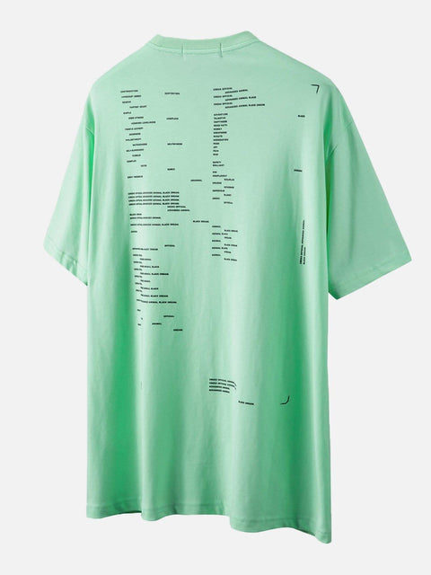 Function Back Letters Graphic Tee - Anagoc