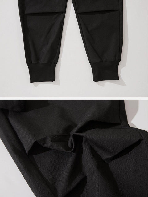 Ribbon Layered Cargo Pants - Anagoc