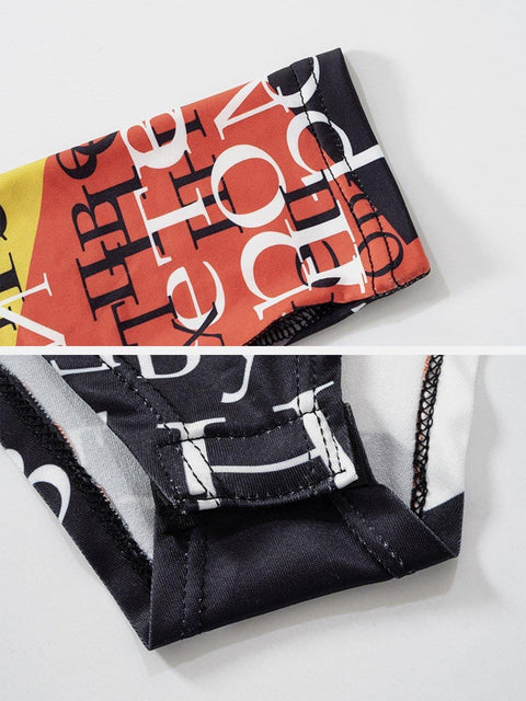 Letters Graffiti Hollow Jumpsuit - Anagoc