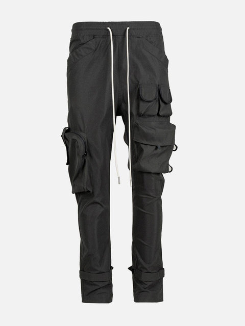 Asymmetrical Pockets Cargo Pants - Anagoc