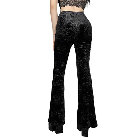 Low Waist Straps Flared Pants - Anagoc