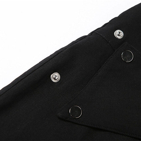 High Waist Cut-out Chain Flared Pants - Anagoc